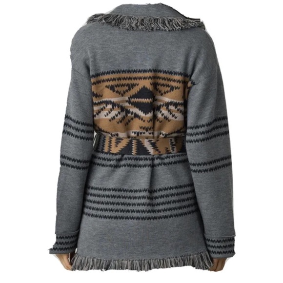 Margaret O’leary Merino Wool Navajo Shawl Jacket Belted Coat 💕 - Picture 3 of 3